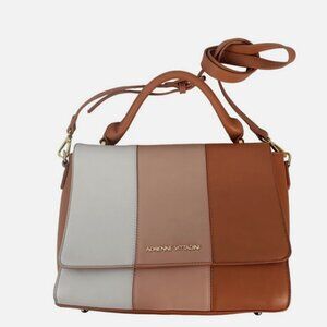 Adrienne Vittadini Elegant Three Shade Leather Handbag